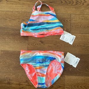 Athleta Girl Wave Break Reversible Bikini set